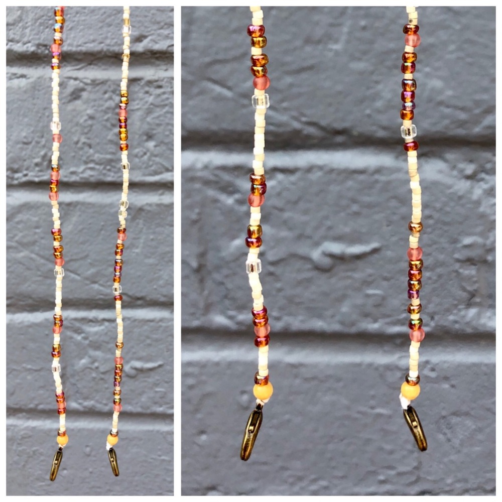 Hand Beaded Delicate Face Mask Lanyard Chain - Picture 9 of 12